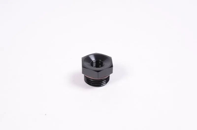 Radium Engineering 8An Orb To 1/8Npt Female Adapter Fitting - Blk Anodized 1
