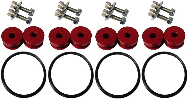 Torque Solution Billet Bumper Quick Release Kit Combo (Red): Universal 1