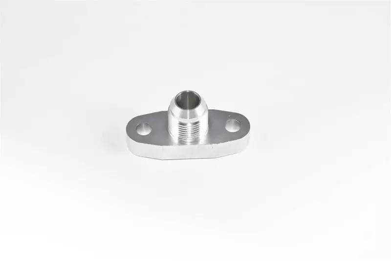Torque Solution Billet Oil Drain Flange W/ Integrated -10 Flare: Universal T3/T4 & Pte Turbos 1