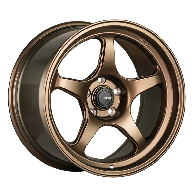 Konig Hyperspec 18X8.5A 5X108 Et42 Matte Bronze Wheel (Knurled Bead) 1