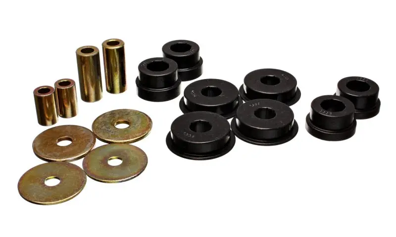 Energy Suspension 03-05 Mitsubishi Lancer Evo 8 Black Rear Differential / Mustache Bar Bushing Set 1