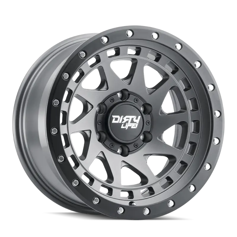 Dirty Life 9311 Enigma Pro 17X9/5X127 Bp/-12Mm Offset/71.5Mm Hub Satin Graphite Wheel - Beadlock 1