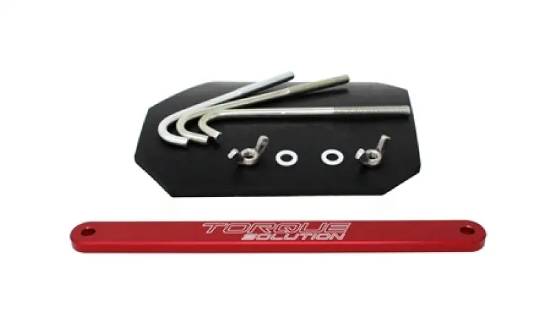 Torque Solution 02-07 Subaru Wrx / 04-07 Sti  Small Battery Tie Down - Red 1