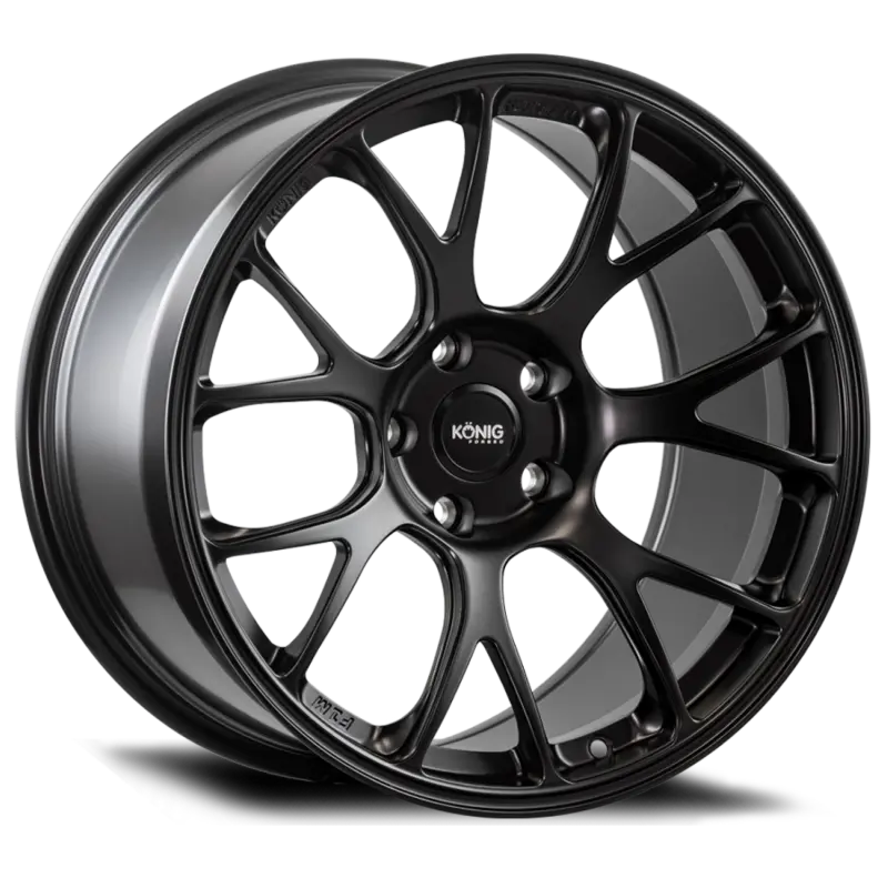 Konig Forged F1m 19X10.5 5X120.65 Et36 Satin Black Knurled Bead 1