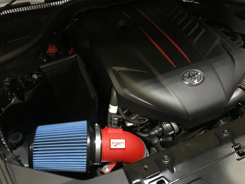 Injen 2020 Toyota Supra L6-3.0L Turbo (A90) Sp Cold Air Intake System - Wrinkle Red 2