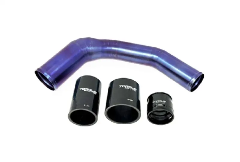 Torque Solution 2022+ Subaru Wrx Titanium Top Mount Charge Pipe Kit (Burnt Purple/Blue) 1