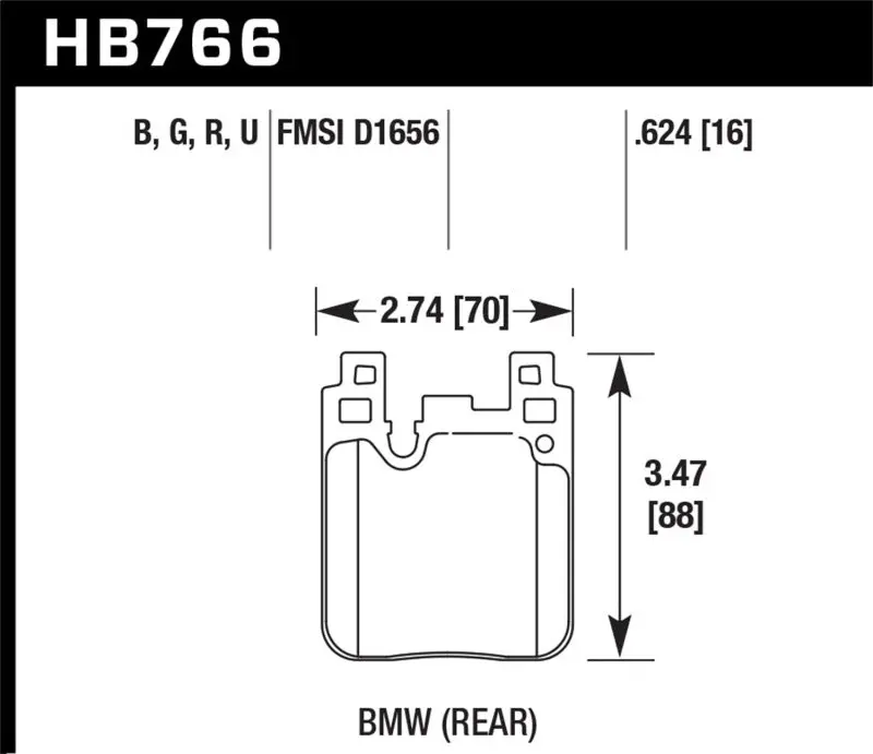 Hawk 14-20 Bmw 2-Series / 12-18 Bmw 3-Series Performance Ceramic Street Rear Brake Pads 1