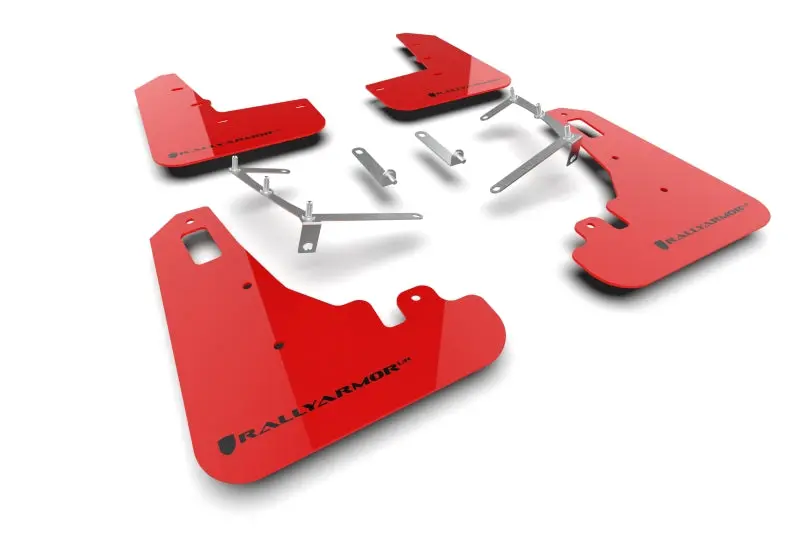 Rally Armor 2022+ Subaru Brz / 2022+ Toyota Gr86 Red Ur Mud Flap W/ Black Logo 1
