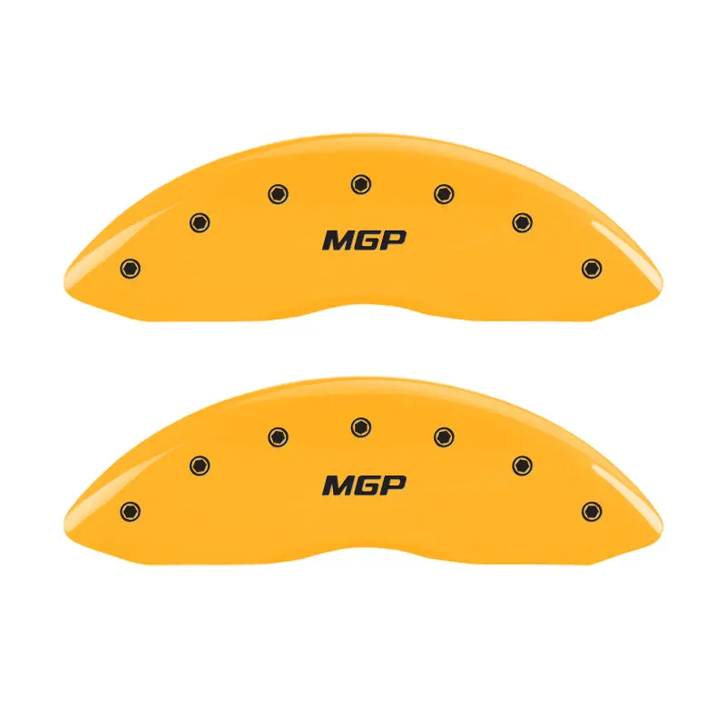 Mgp Yellow-Engraved Front & Rear Brake Caliper Covers – Black Chrome Finish 1