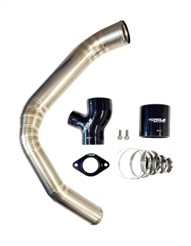 Torque Solution 15-21 Subaru Wrx Top Mount Charge Pipe - Titanium Brushed / Raw 1