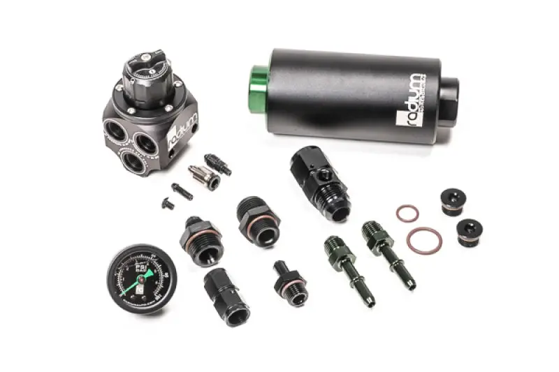 Radium Engineering 01-06 Bmw E46 M3 Fuel Pressure Regulator & Fuel Filter Kit W/ Stainless Filter 1