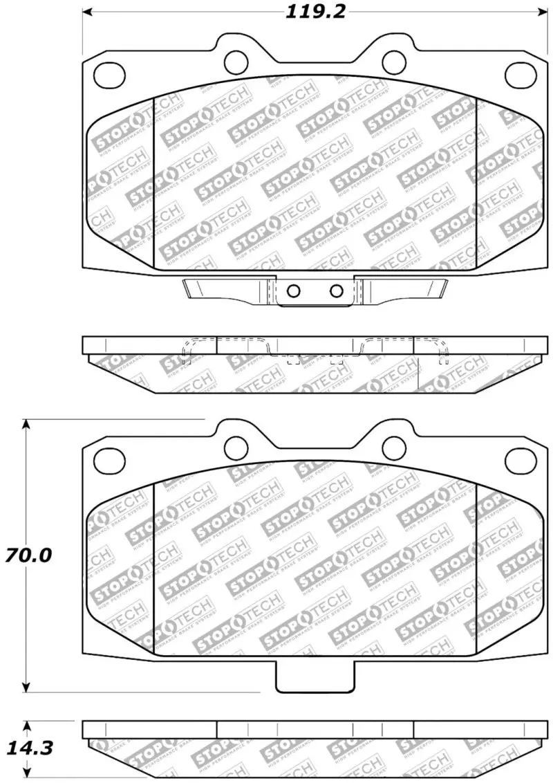 Stoptech Street Select Brake Pads - Front 1