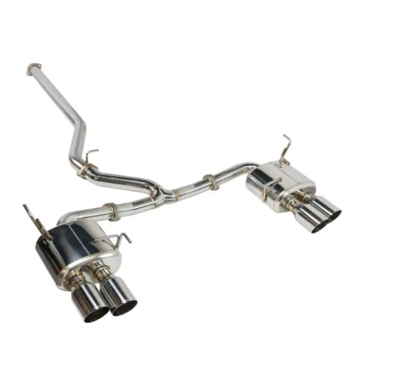 Remark 08-14 Subaru Sti Gr Hatch Cat-Back Exhaust W/ Ss Quad Tips (Non-Resonated) 1