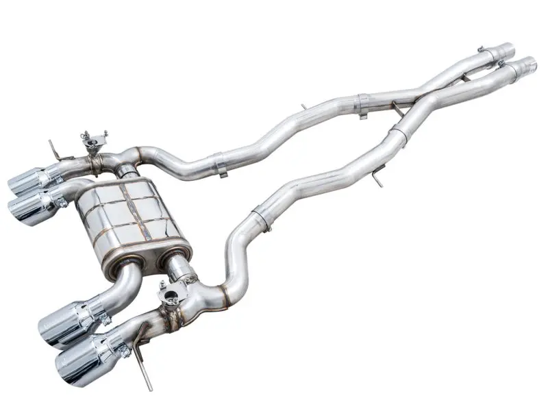 Awe Switchpath Catback Exhaust For Bmw G8x M3/M4 - Chrome Silver Tips 1