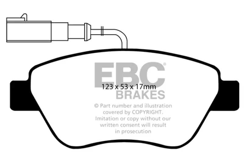 Ebc 10-11 Fiat 500 1.4 (Bosch Calipers) Yellowstuff Front Brake Pads 2