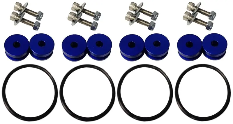 Torque Solution Billet Bumper Quick Release Kit Combo (Blue): Universal 1