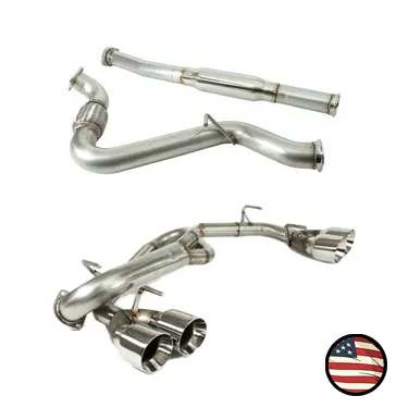 Catback Exhaust- 2008-2014 Sti/2011-2014 Wrx Hatchback - Muffler Delete - 4" Double Wall Tips 1