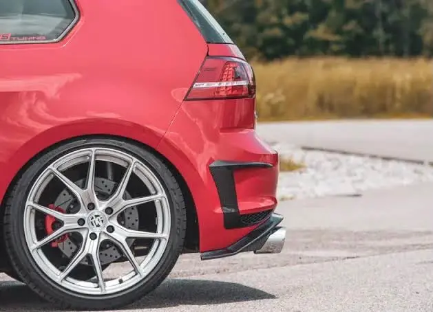 Vw Golf Mk 7 Gti R400 Style Rear Bumper Canards Gloss Black 1
