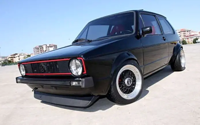 Vw Golf Mk1 Rabbit Front Spoiler Matt Black 1