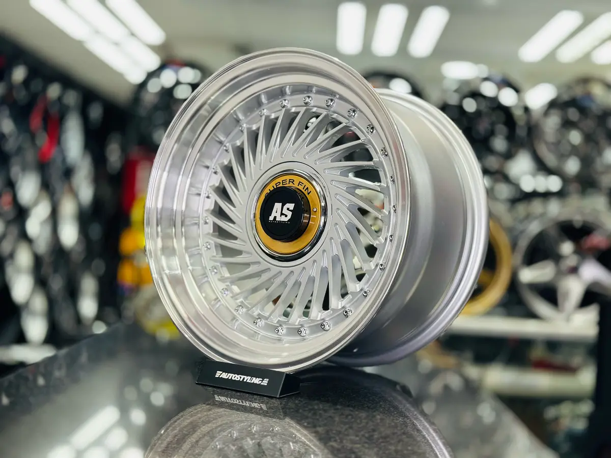 15” As-Superfin 4/100 & 4/108 Silver Wheels 1