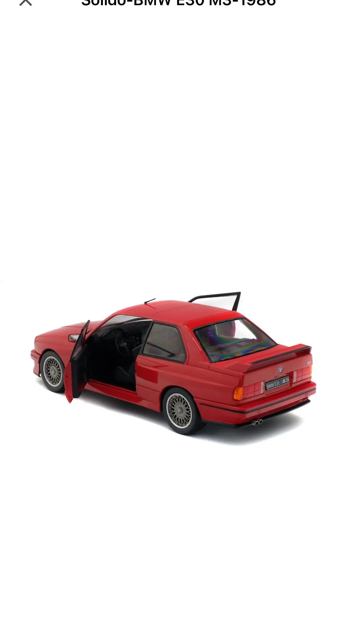 Solido 1:18 Scale Model Car Bmw E30 M3 1