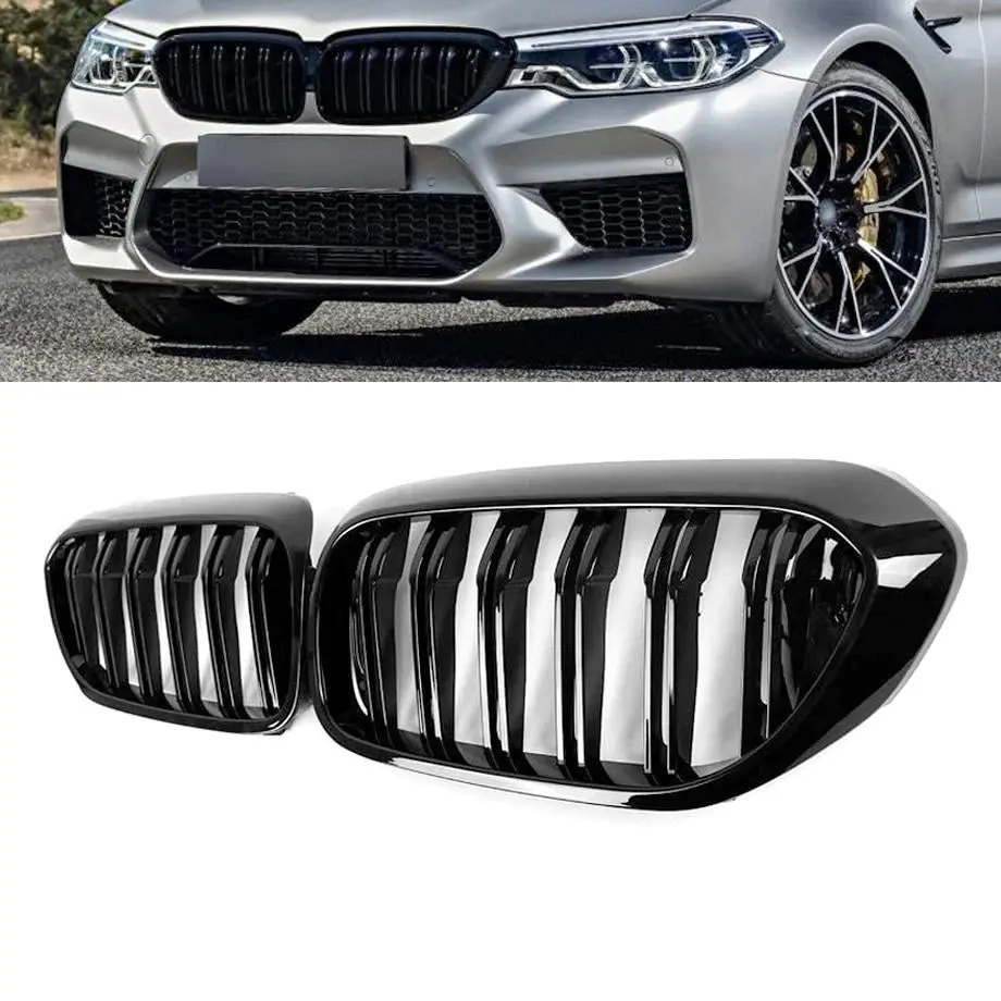 Bm G30 5-Series Piano Black Double Slat Kidney Grille (19-On) 1