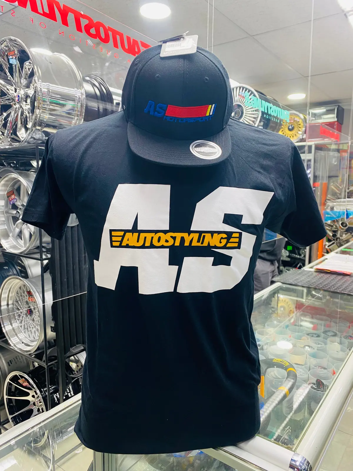 As Yellow Print T-Shirt Black 1
