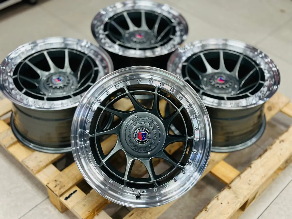 15” As-7574 Gunmetal 4/100 4/108 Wheels 1