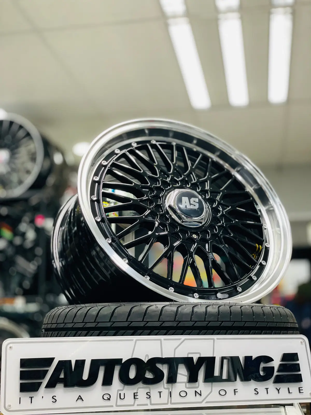 17” As- 508 Bbs Style Mesh  Black Wheels 1