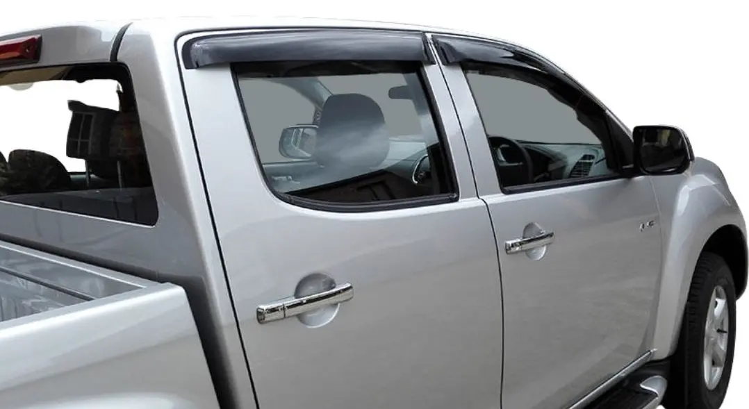 Isuzu D-Max 2012-2020 Matt Black Weather Shields 1