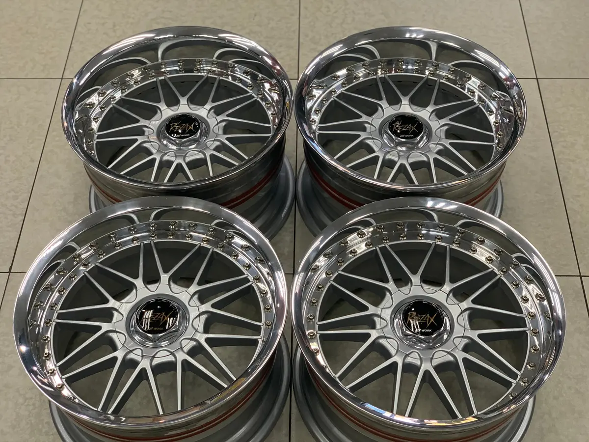 17” 3Pce Split Rezax Work Wheels Used 1