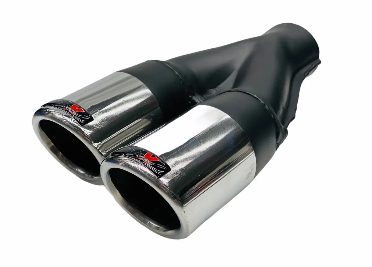 Chrome Tip Gti Twin Staggered Tailpiece 63Mm 1