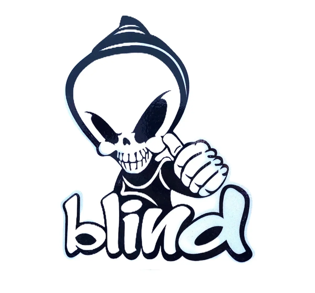 Blind White Sticker 1