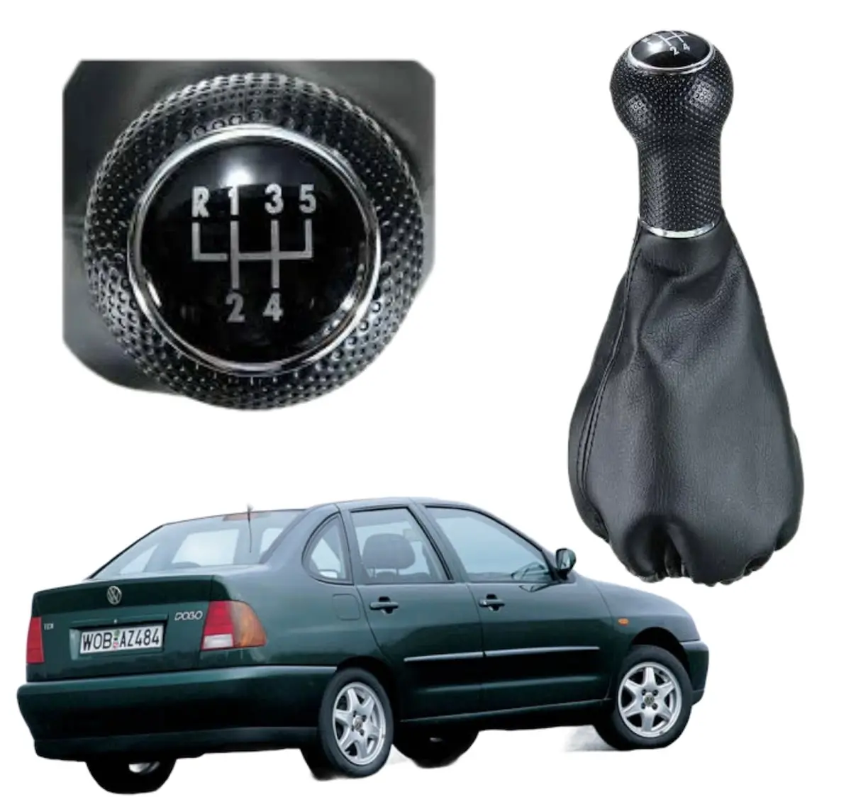 5 Speed Gear Knob With Boot Black Vw Polo 6N 1996-1999 1