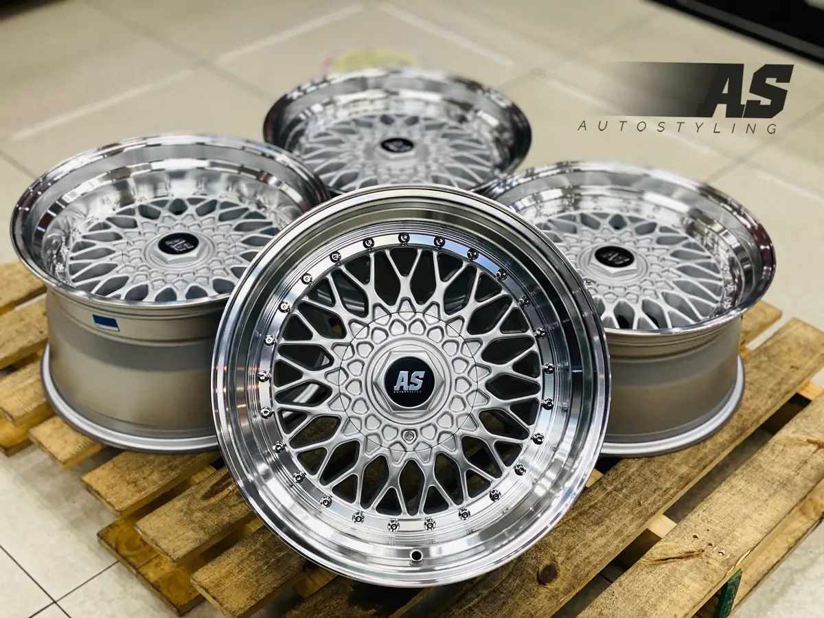 17” As-Mesh Bbs  8.5/10J 5/112 & 5/120  Silver 1