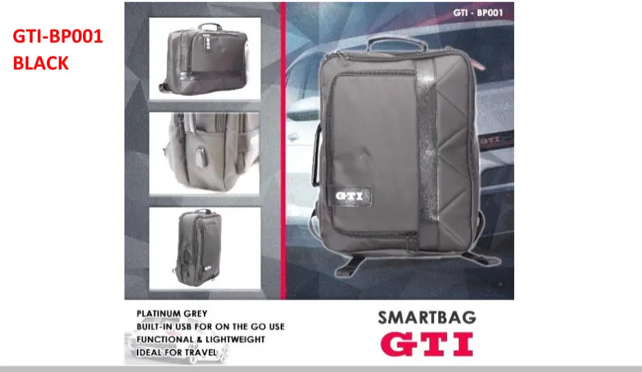 Gti Smart  Backpack 001 Black 1