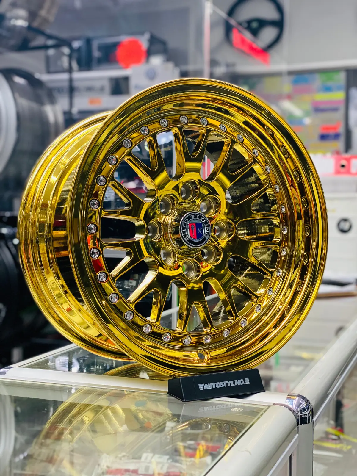 15” As- Ccw 4/100 & 4/114 Gold Chrome 1