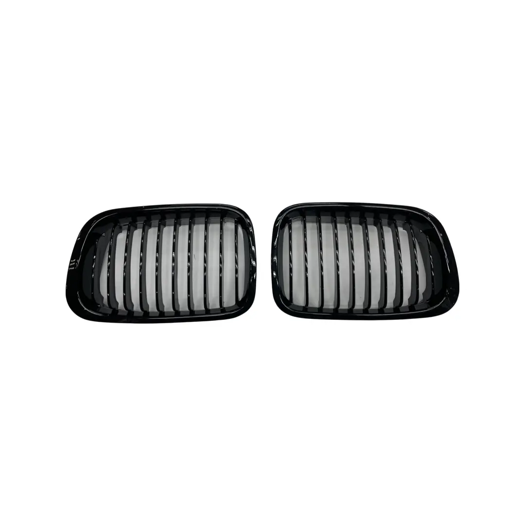 Bmw E46 Pre Facelift Double  Slat Gloss Black Grills 4Door 1