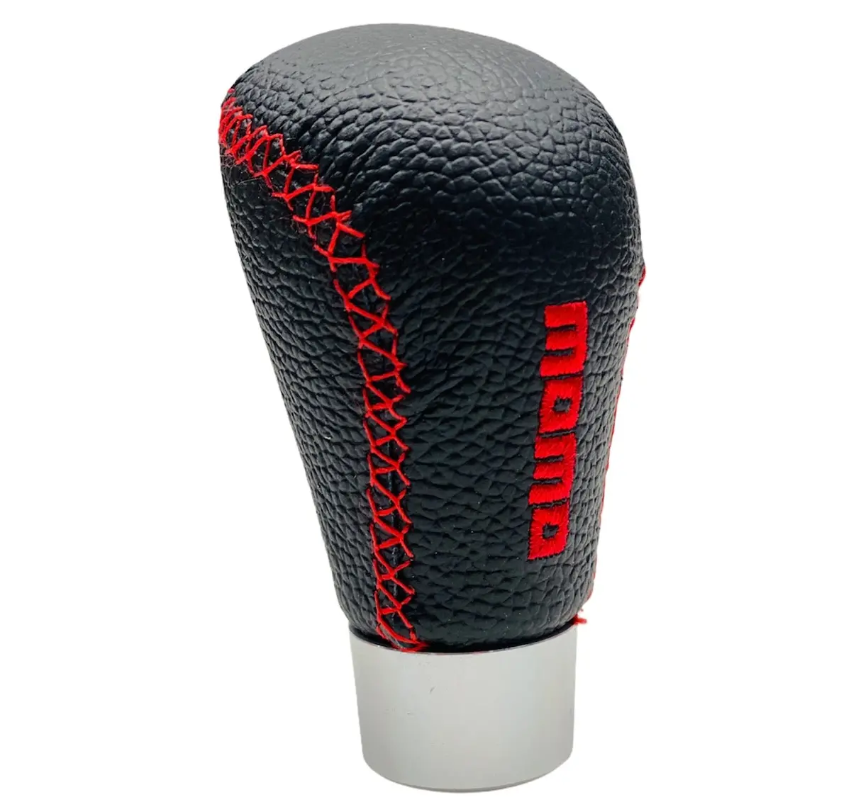 Long Black With Red Stitch Gear Knob 1