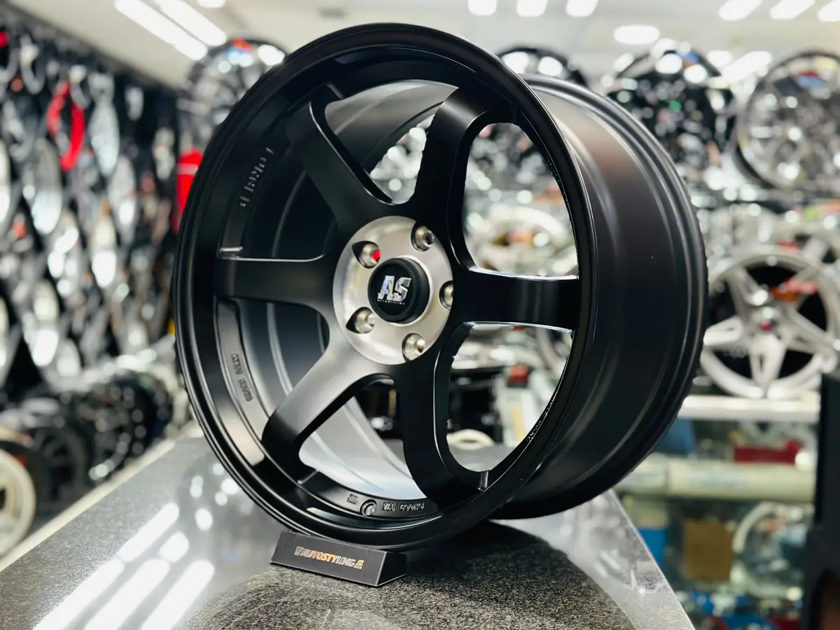 18” As- Te37 5/114 Matt Black Wheels 1