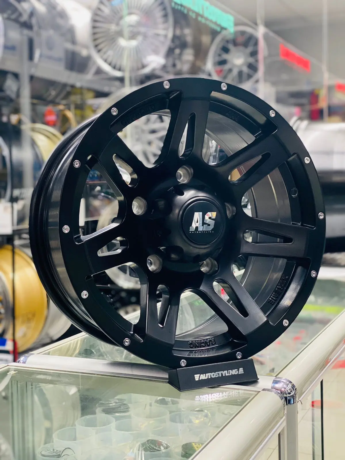 16” As-829 5X160 Matt  Black Mahindra 1