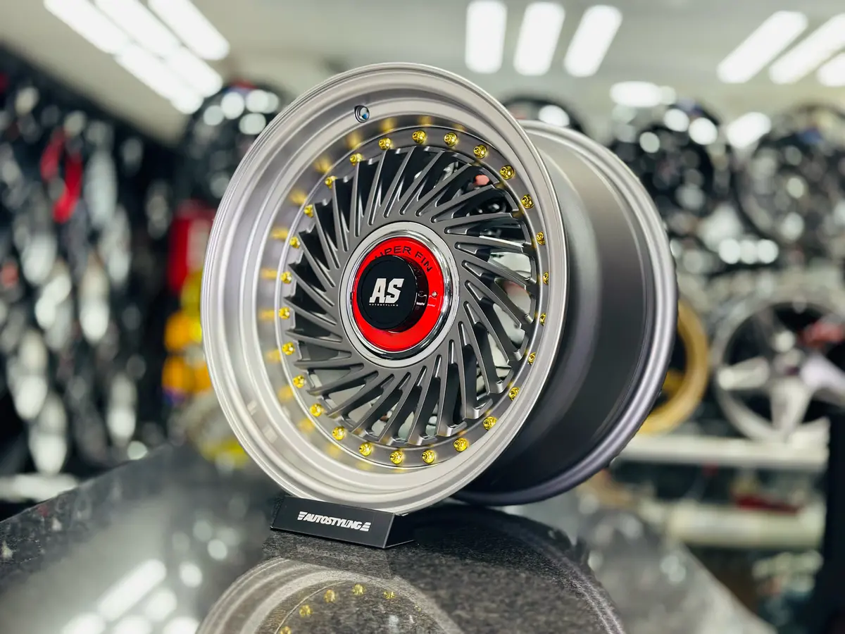 15” As-Superfin 4/100 & 4/108 Matt Grey Wheels 1