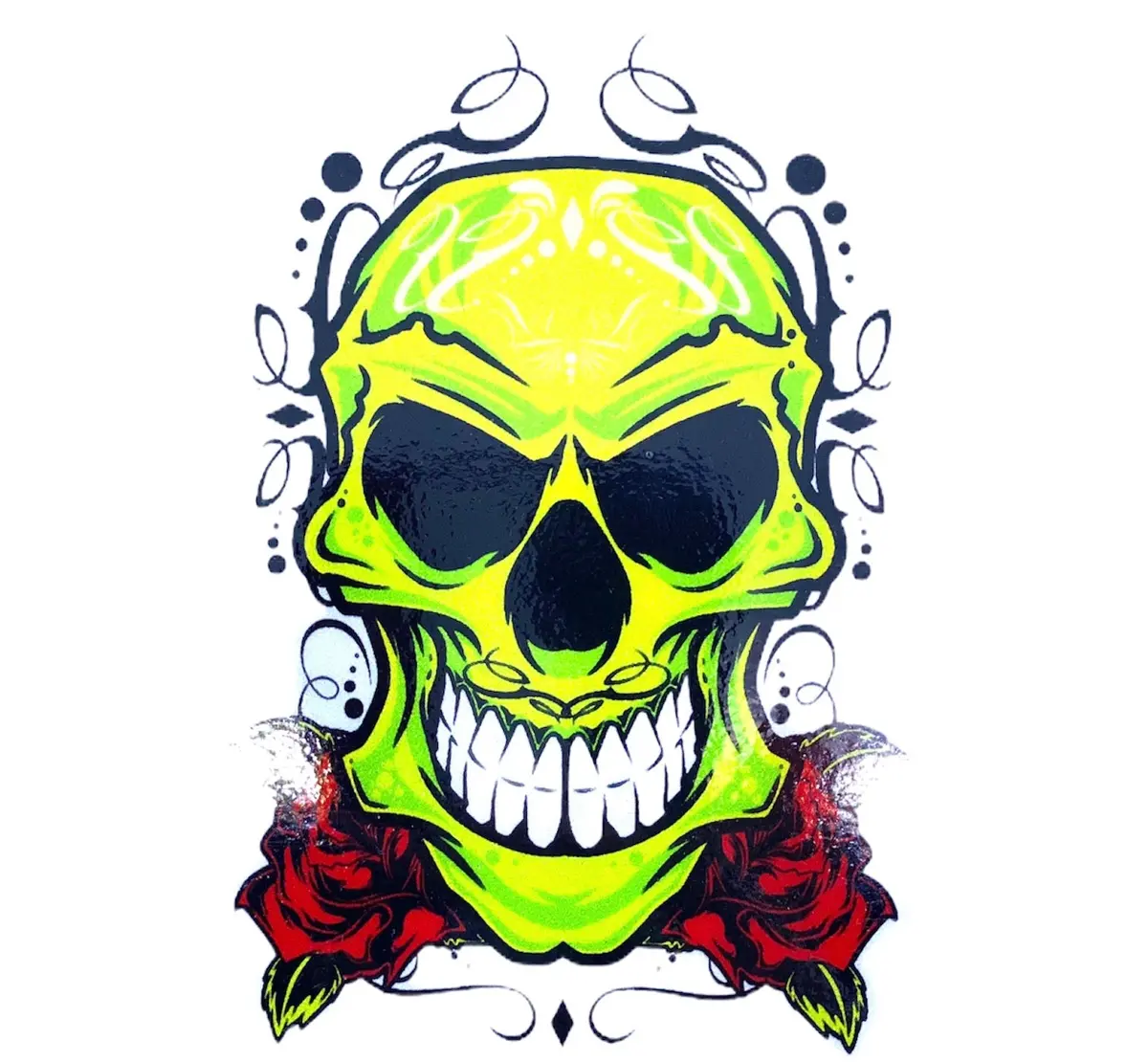 Green Skull Sticker 1