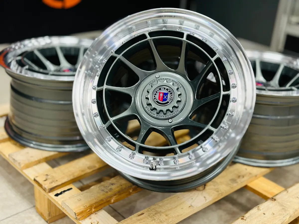 15” As-7574 Gunmetal 4/100 4/108 Wheels 2