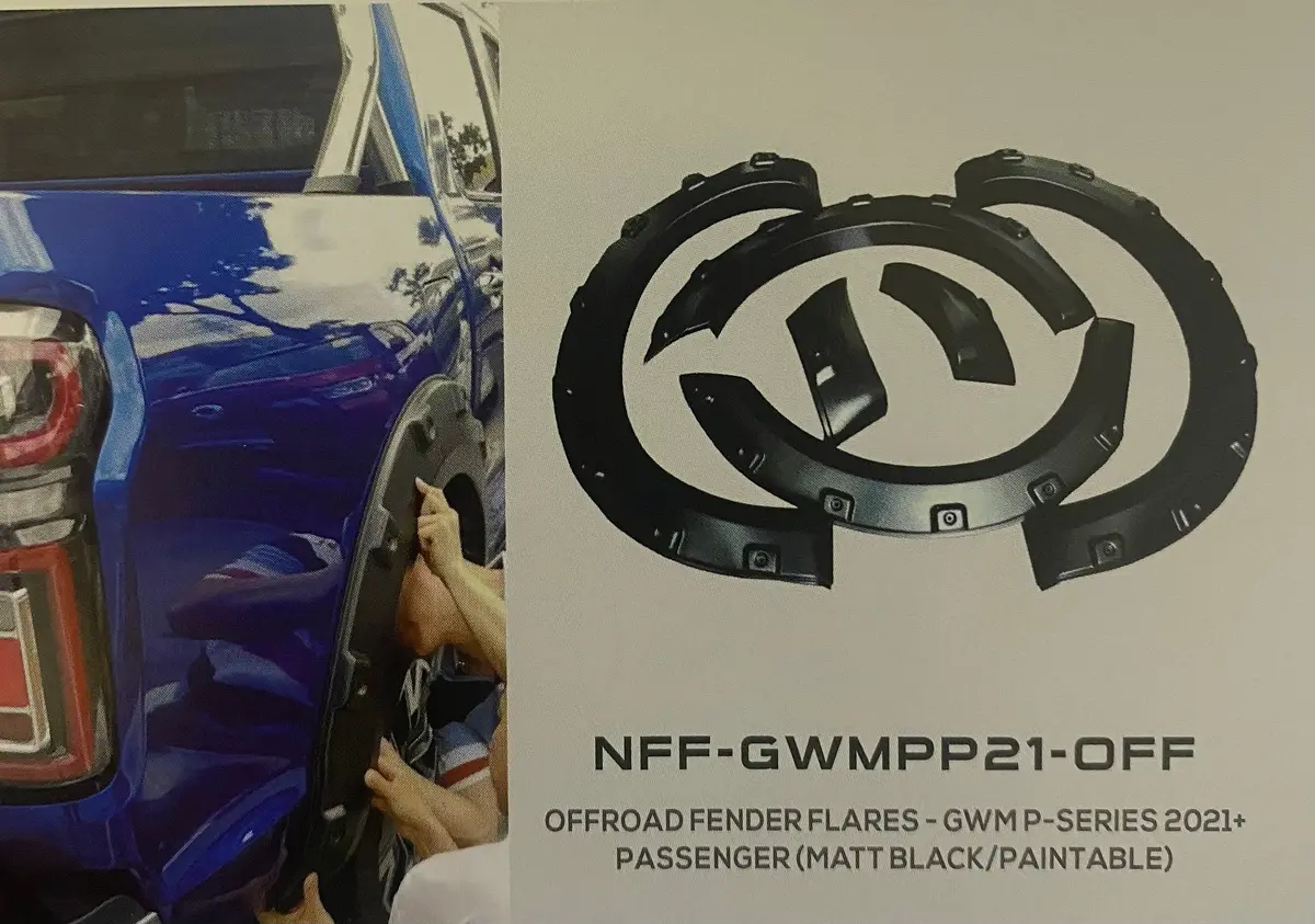 Off Road Fender Flare Kit Gwm P-Series 2021+ 1