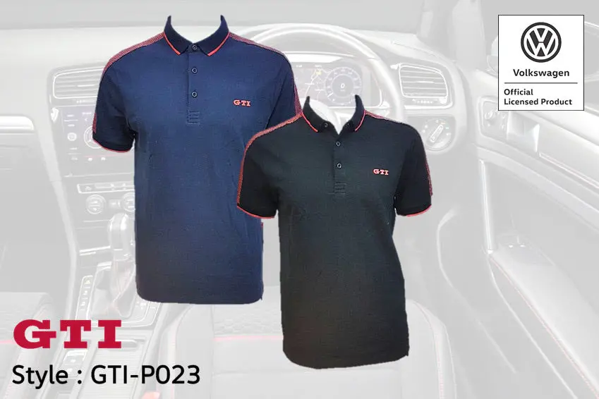 Vw Gti Golfer Shirt Black 1