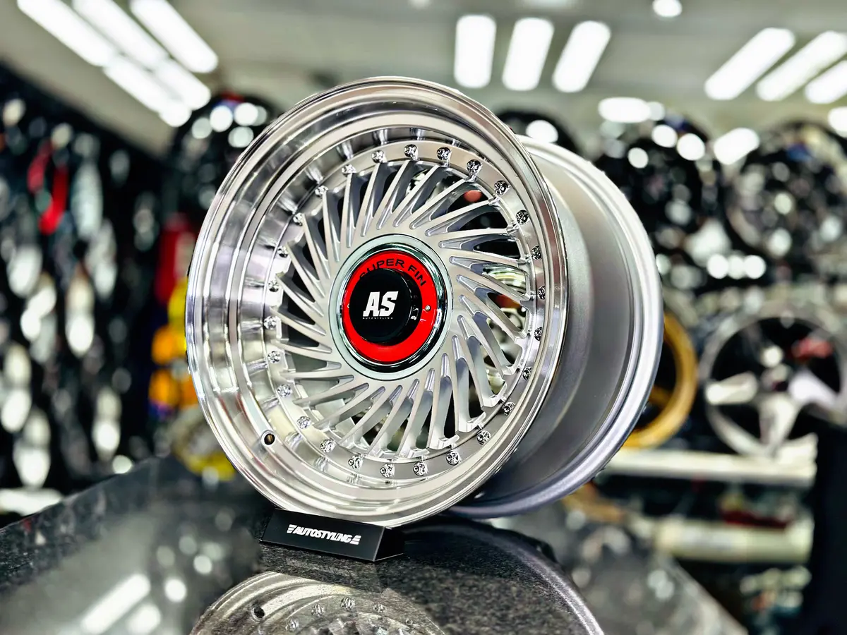 15” As-Superfin 4/100 & 5/100 Silver Machine Face  (D) Wheels 1