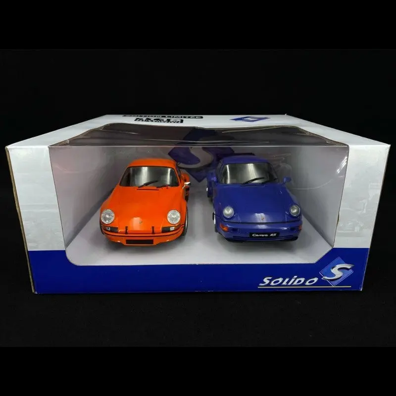 Solido 1:18 Scale Model Car Porsche Twin Pack 911 Rsr & 964 Rs 1990 1