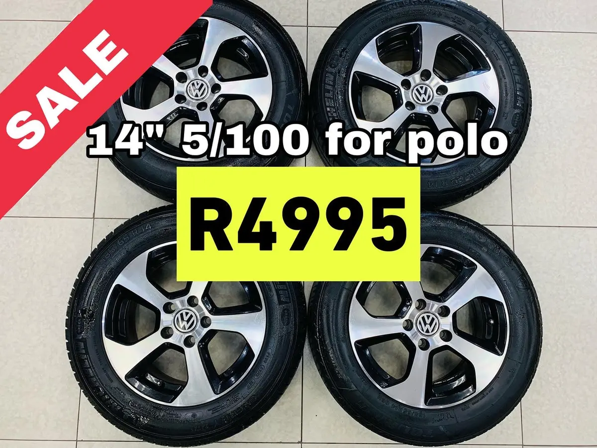 14” Polo 5/100 Pre Owned Mags & Tyres 1
