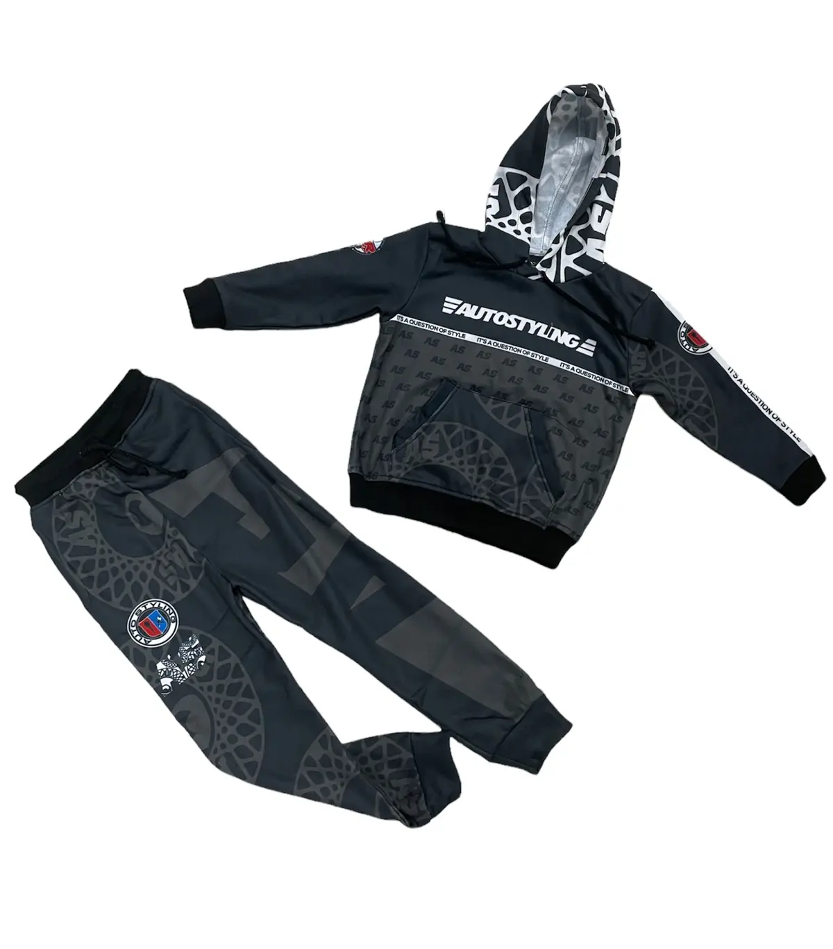 Black Autostyling Tracksuit Kids 1